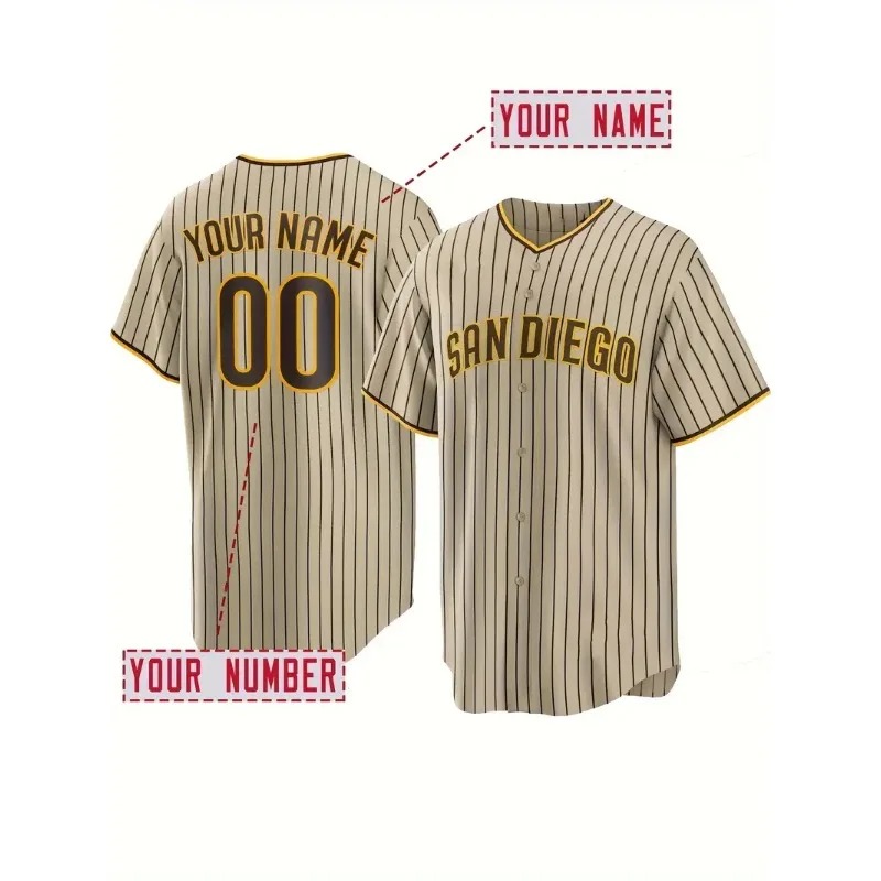 Embroidery Uniforms - Camiseta de béisbol bordada con nombre