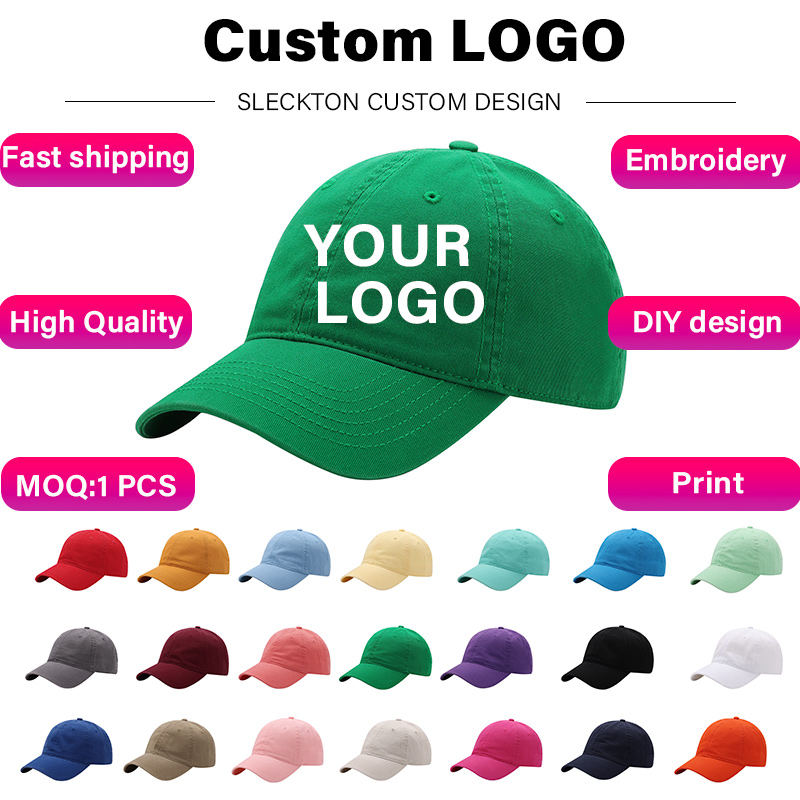 Embroidery Design Logo - SLECKTON Gorra de béisbol personalizada Bordado