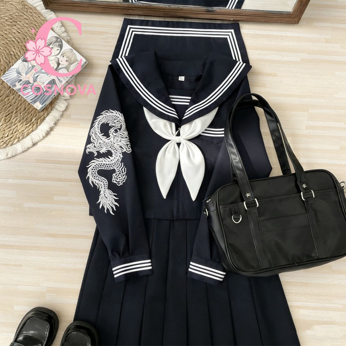 Embroidery Uniforms - Traje de Marinero Japonés Estilo Gótico
