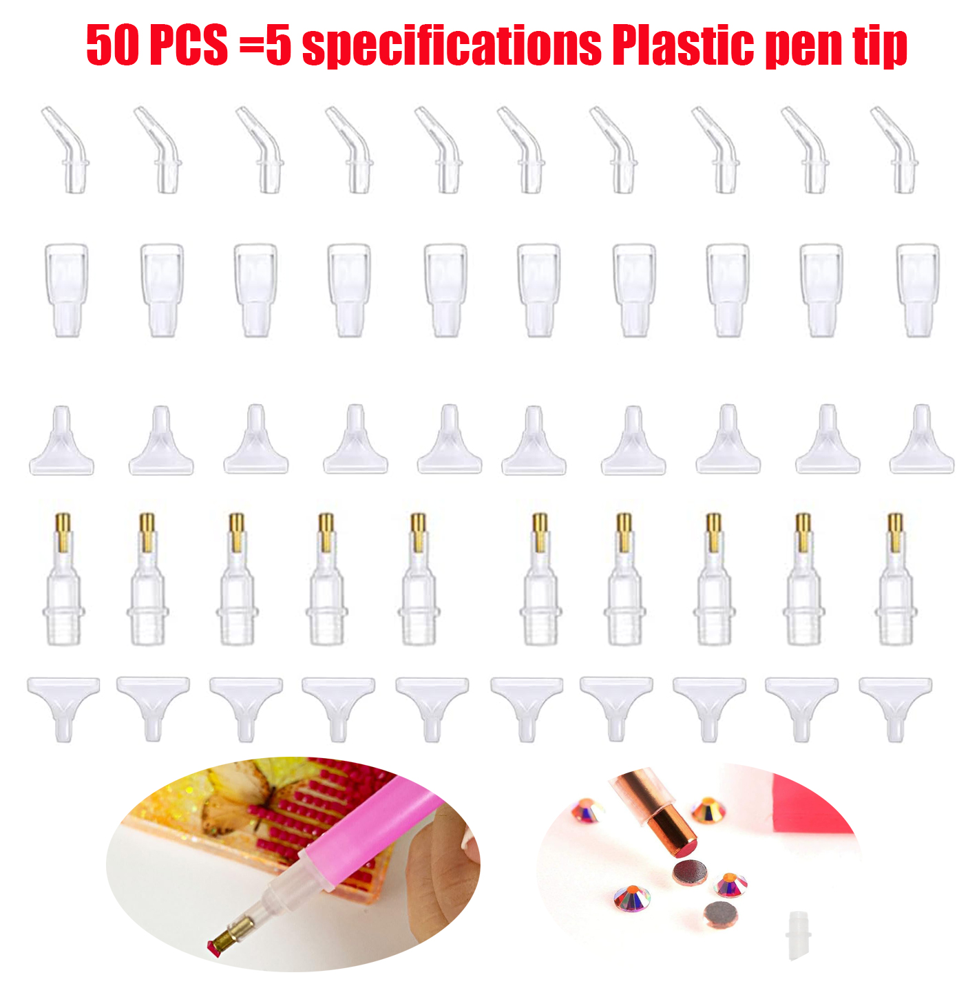 Embroidery Needle Pen - 50 Puntas de Diamante para Pintura