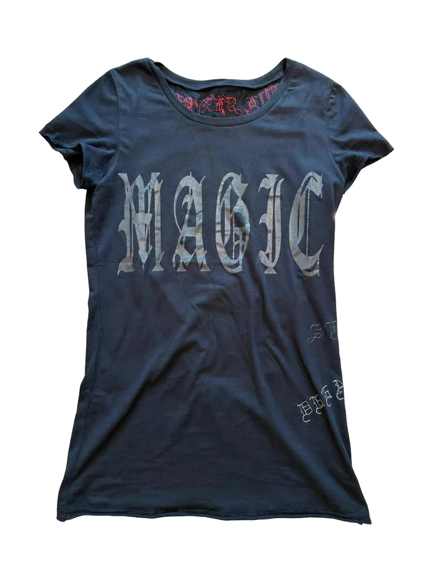 Embroidery Fonts - Camiseta de manga corta con texto