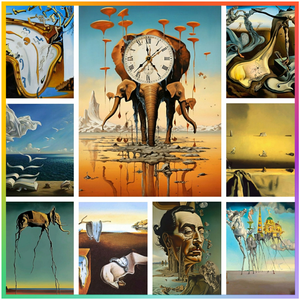 Embroidery Cross Stitch Patterns - Surrealismo obra de arte famosa de