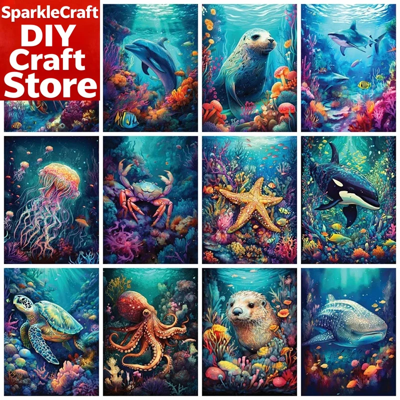 Embroidery Wall Art - Kit de pintura de diamantes redondos