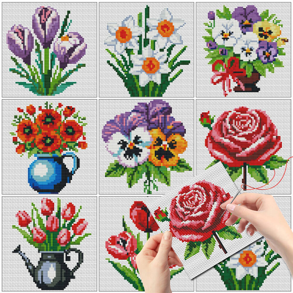 Embroidery Rose Stitch - Evershine - Juego de 8 Mini
