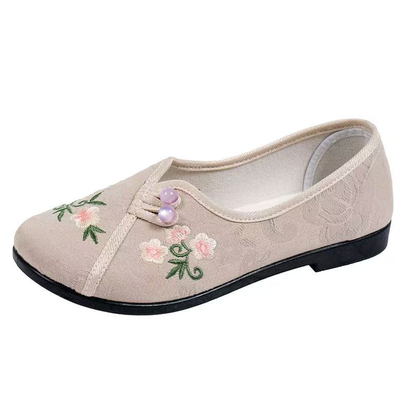 Embroidery Style - Zapatos planos de estilo chino para