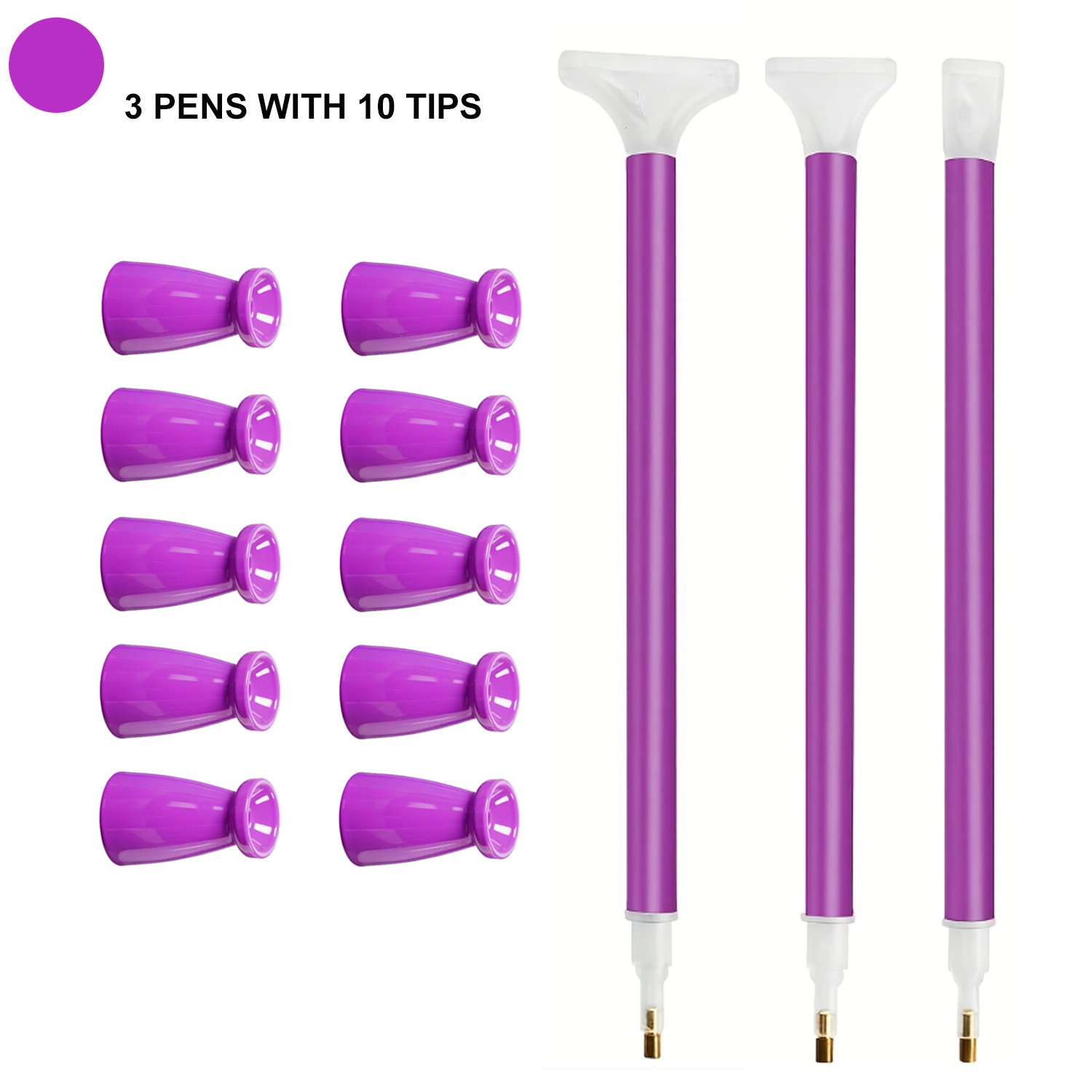Embroidery Needle Pen - Juego de 10 Puntas de Silicona