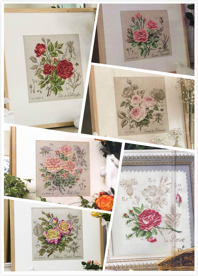 Embroidery Rose Stitch - Dfea-Flower Series Rose Juegos de punto