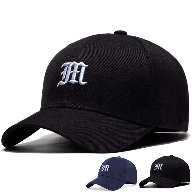 Embroidery Letter M - Gorras de béisbol unisex con bordado