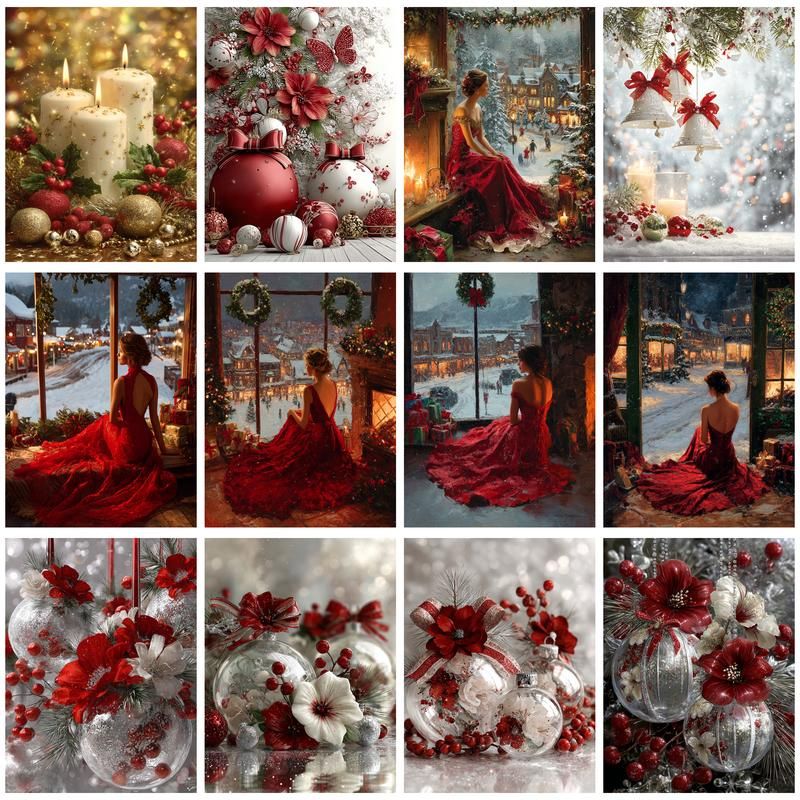 Embroidery Translate - CHENISTORY-Kits de velas navideñas para colorear