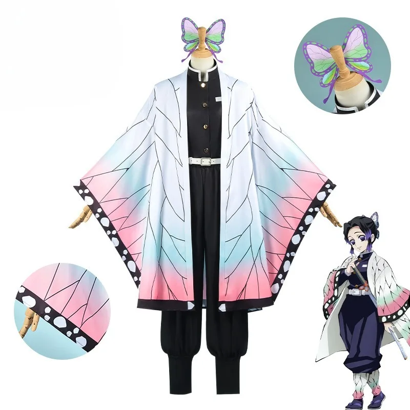 Embroidery Uniforms - Disfraz de Anime Kochou Shinobu, peluca,