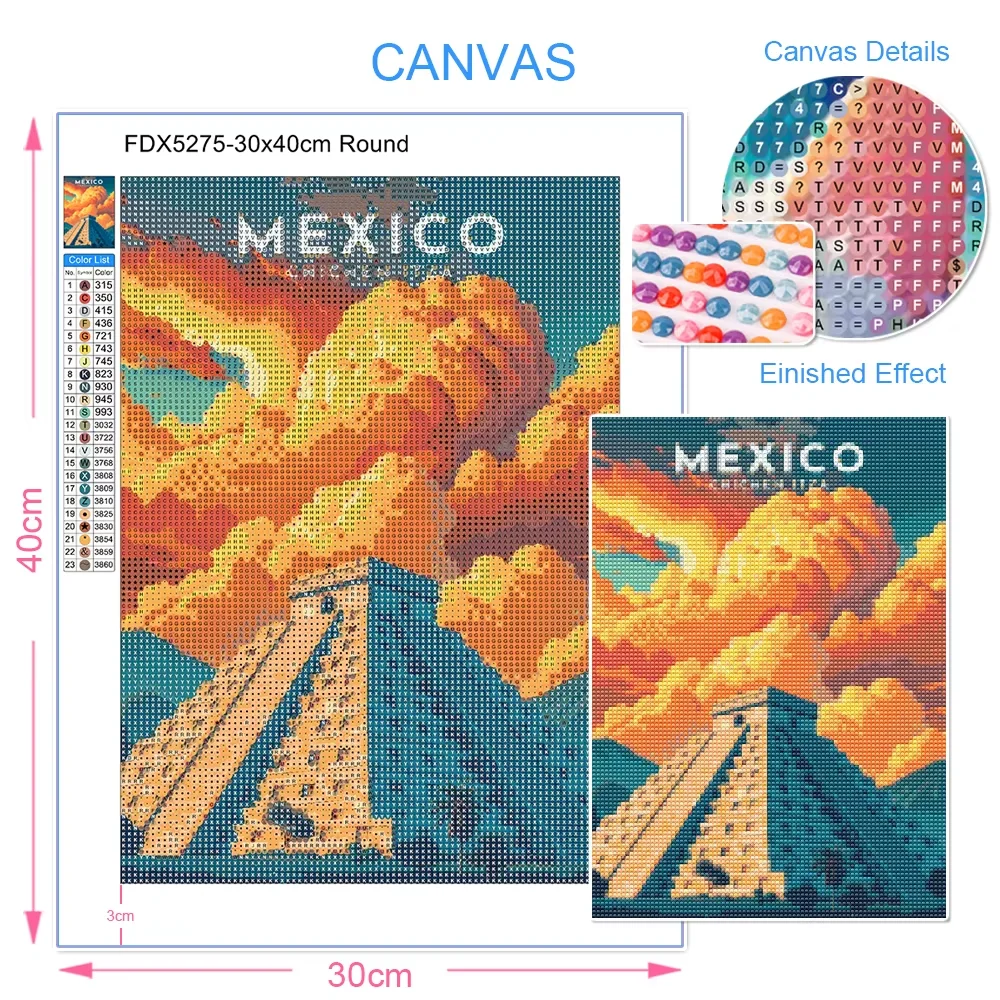 1 pieza de pintura de diamante - Embroidery Translate reseña y precio