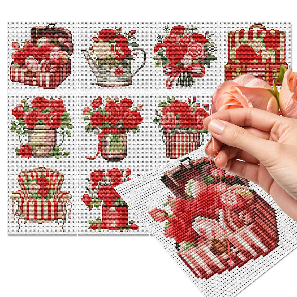 12 Uds. De punto de cruz de ro - Embroidery Rose Stitch reseña y precio