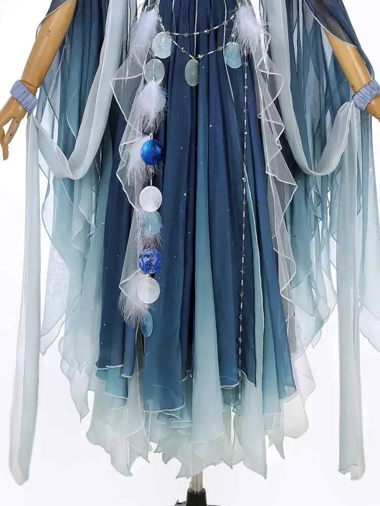 Vestido Azul Exótico con Borda - Embroidery Style reseña y precio
