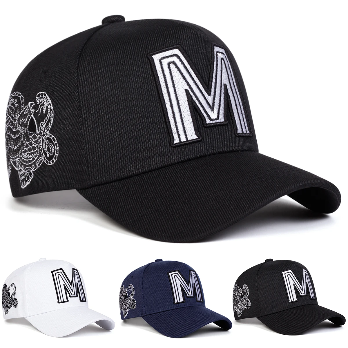 Gorras de béisbol unisex con b - Embroidery Letter M reseña y precio