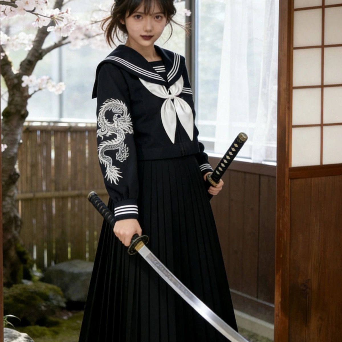 Traje de Marinero Japonés Esti - Embroidery Uniforms reseña y precio