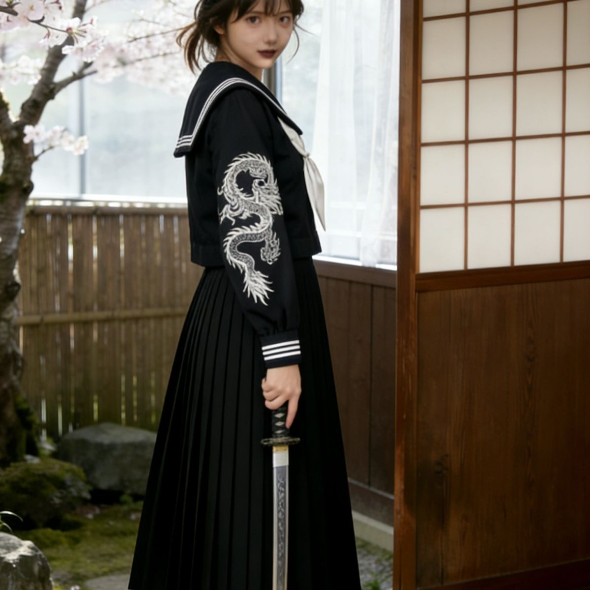 Traje de Marinero Japonés Esti - Embroidery Uniforms reseña y precio