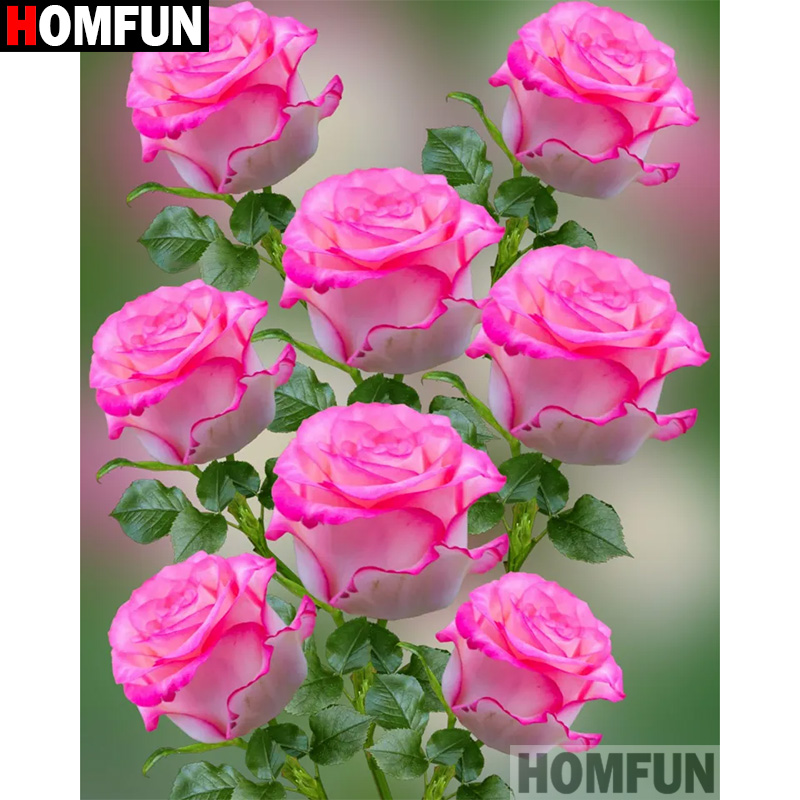 HOMFUN bordado de diamantes 
