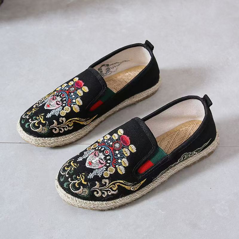 Zapatos de tela bordados con s - Embroidery Style reseña y precio