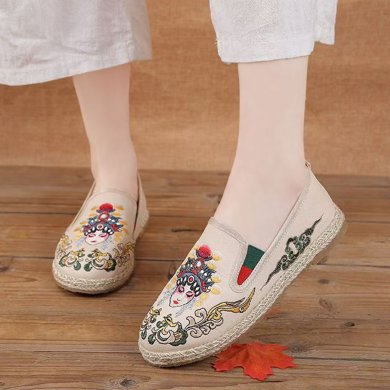 Zapatos de tela bordados con s - Embroidery Style reseña y precio