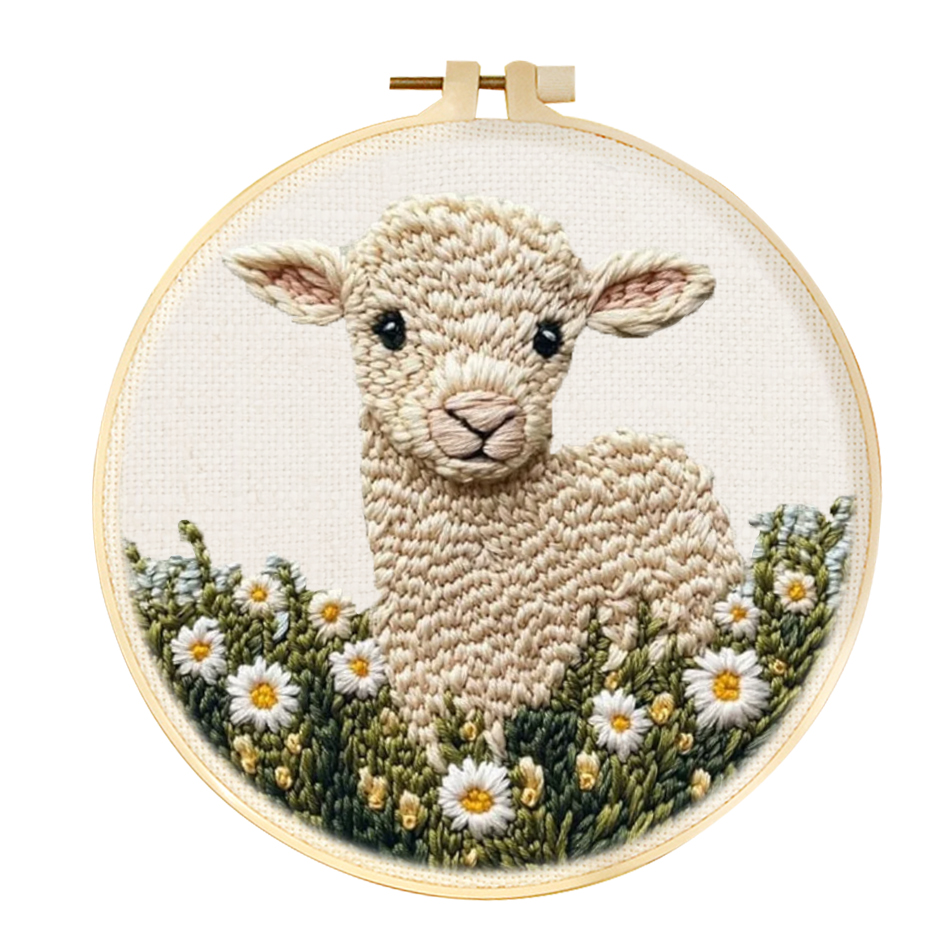 Lindo Animal DIY punzón aguja  - Embroidery Hoop Square reseña y precio