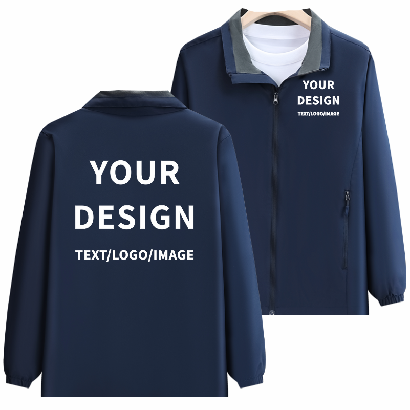 Chaqueta de Color sólido a la  - Embroidery Design Logo reseña y precio