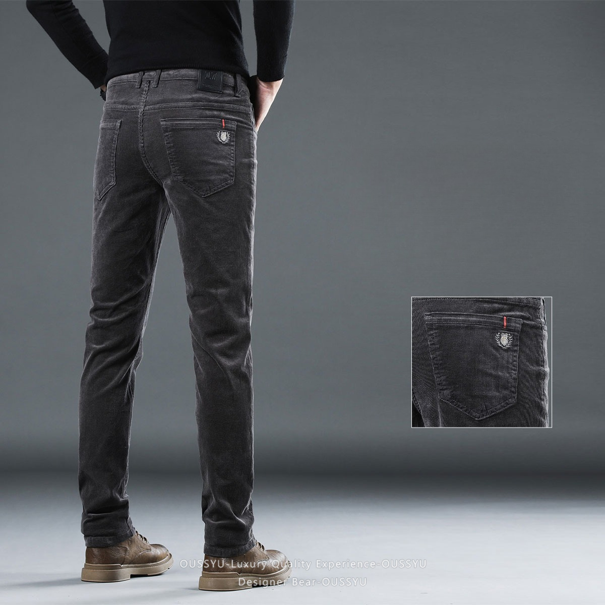 Pantalones de pana de algodón  - Embroidery Texture reseña y precio