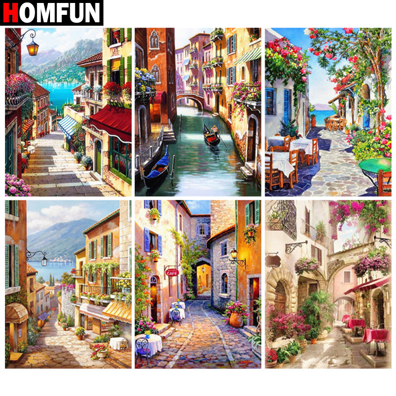 HOMFUN bordado completo de dia - Embroidery Cross Stitch Patterns reseña y precio