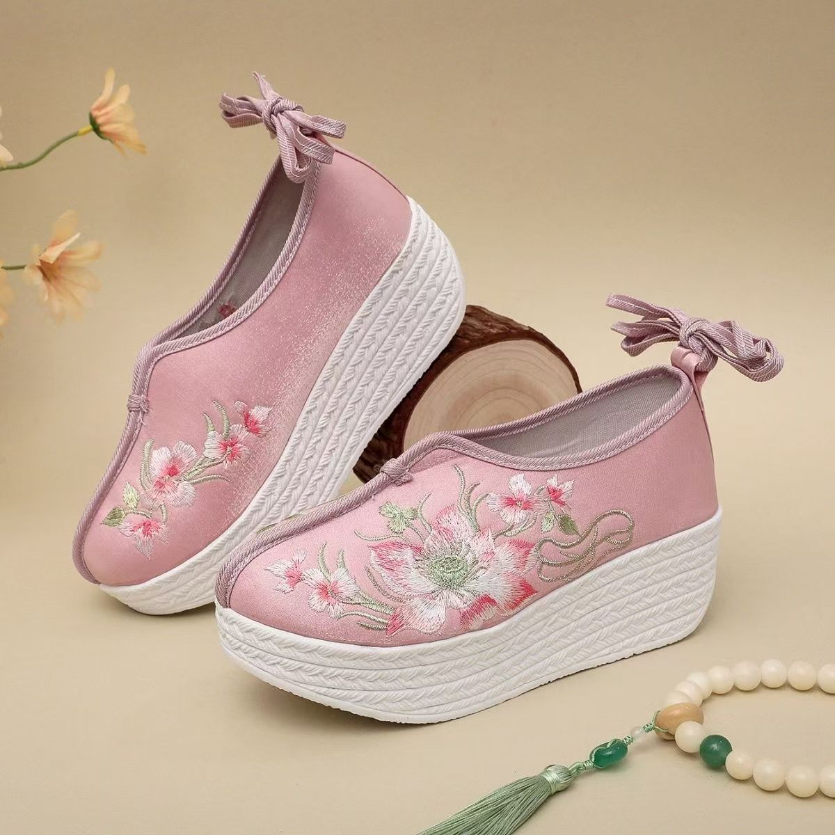 Zapatos de cuña de estilo étni - Embroidery Style reseña y precio
