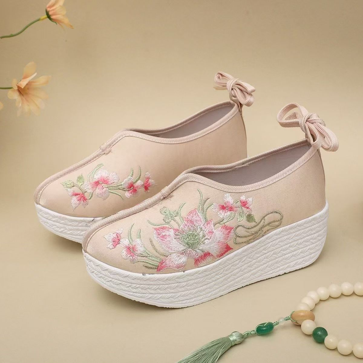 Zapatos de cuña de estilo étni - Embroidery Style reseña y precio