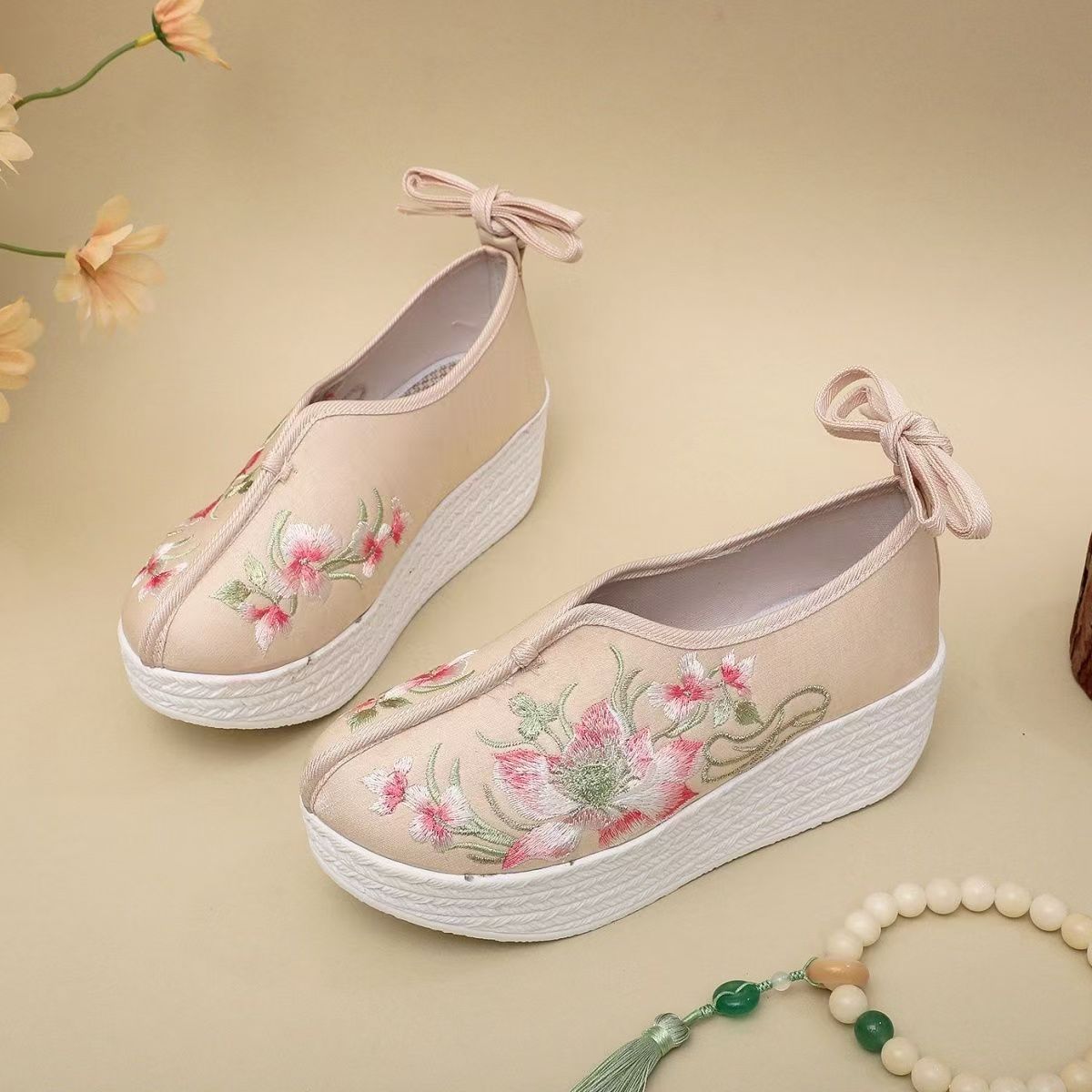 Zapatos de cuña de estilo étni - Embroidery Style reseña y precio