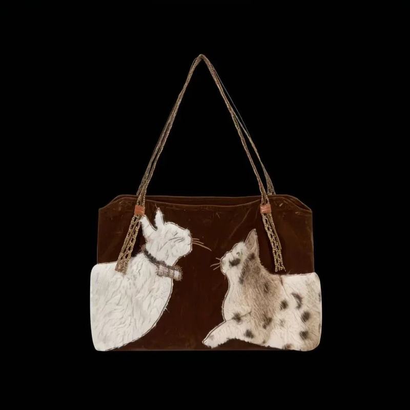Bolso de mano con diseño de ca - Embroidery Texture reseña y precio