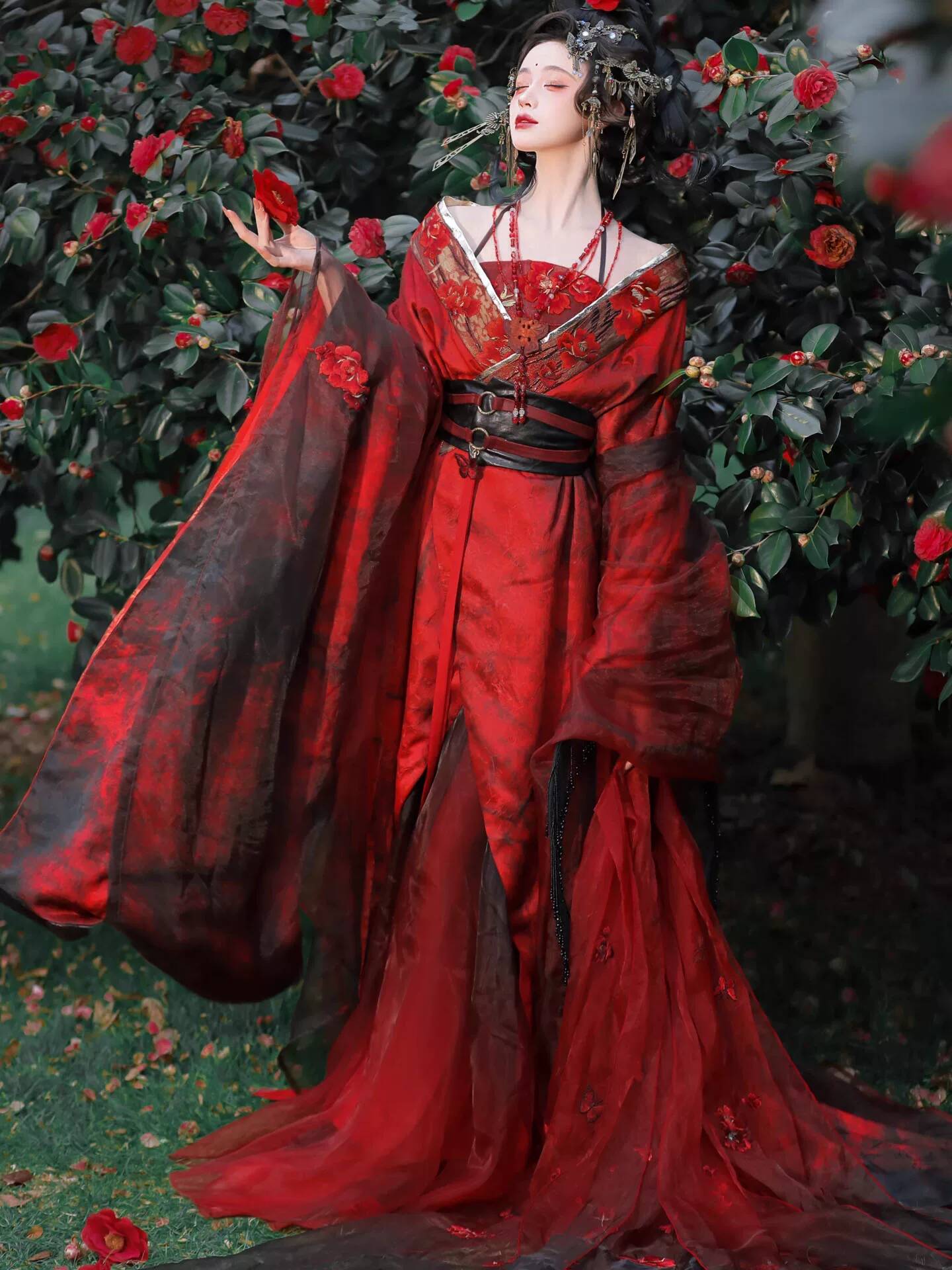 Nuevo Hanfu Rojo Datura para M - Embroidery Style reseña y precio
