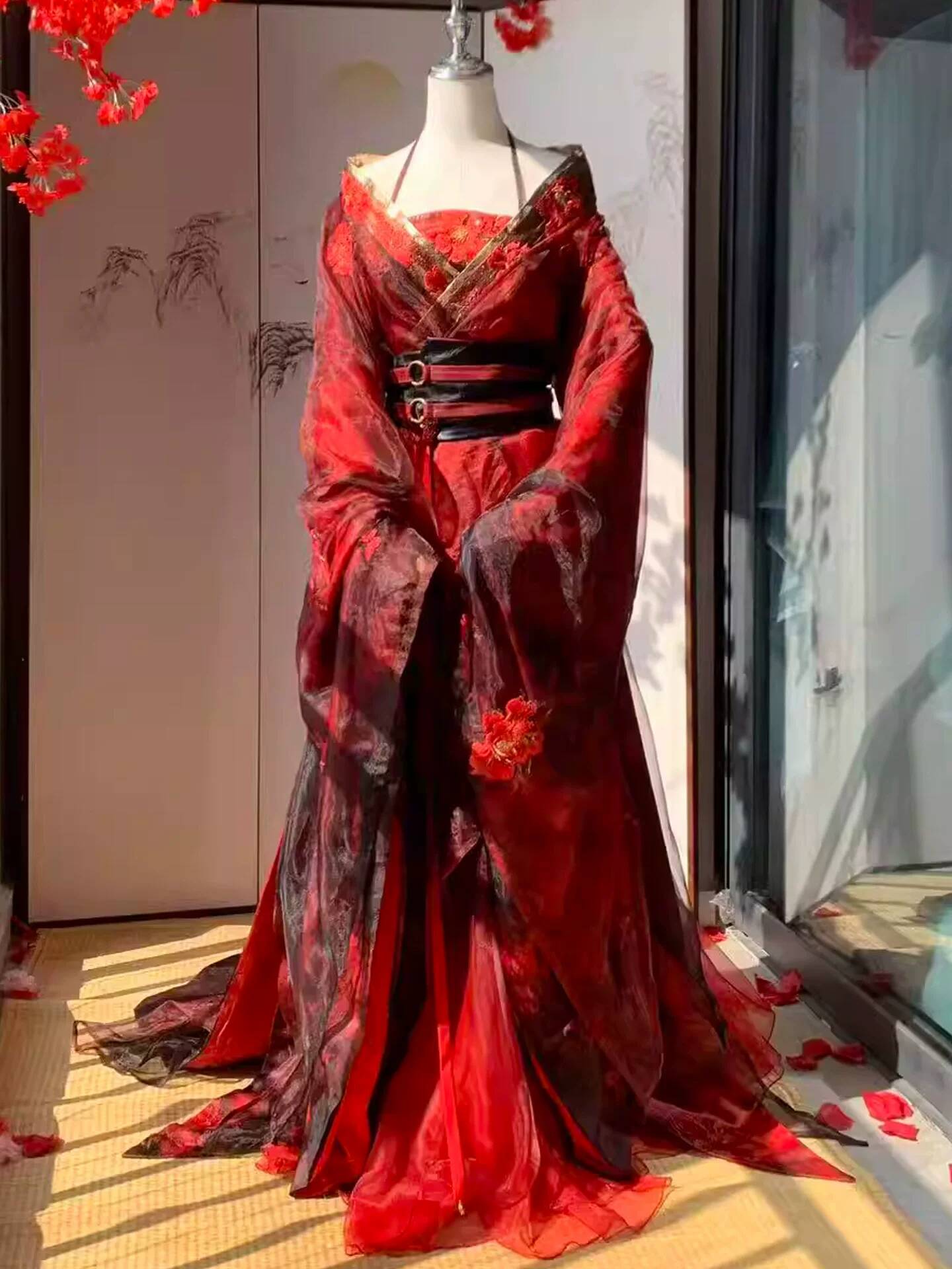 Nuevo Hanfu Rojo Datura para M - Embroidery Style reseña y precio