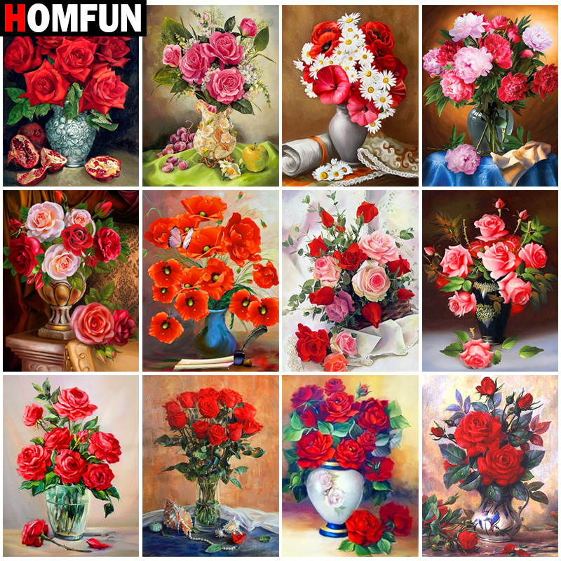 HOMFUN-Kit de costura bordado  - Embroidery Rose Stitch reseña y precio