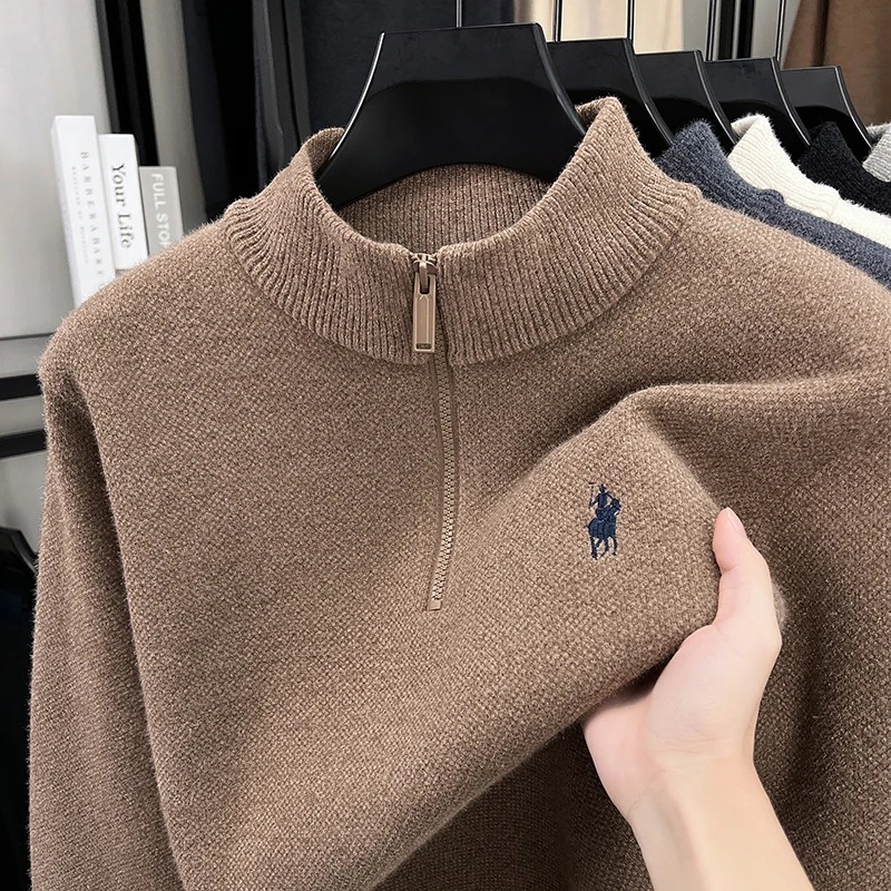 Suéter de gama alta con cremal - Embroidery Design Logo reseña y precio
