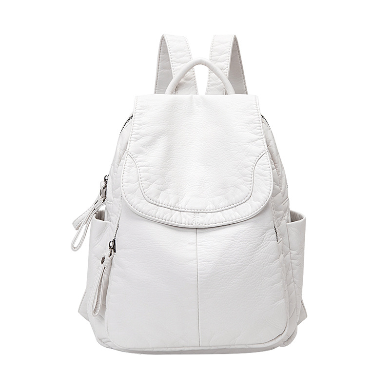 Mochila De Cuero lavado blanco - Embroidery Kit Pouch reseña y precio