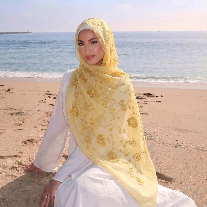 Hiyab Musulmán con Bordado Flo - Embroidery Fashion reseña y precio
