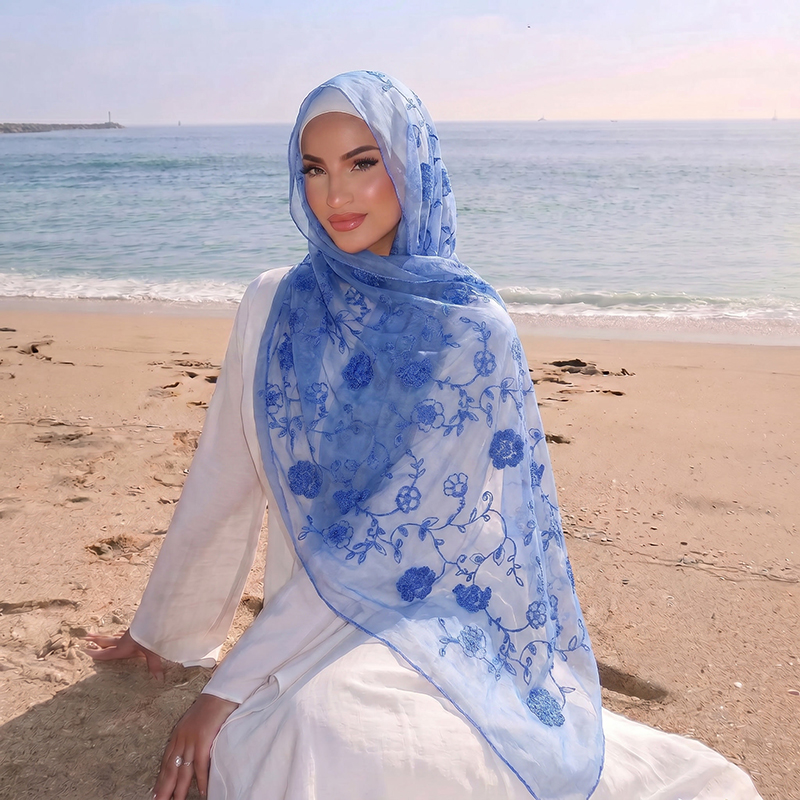 Hiyab Musulmán con Bordado Flo - Embroidery Fashion reseña y precio
