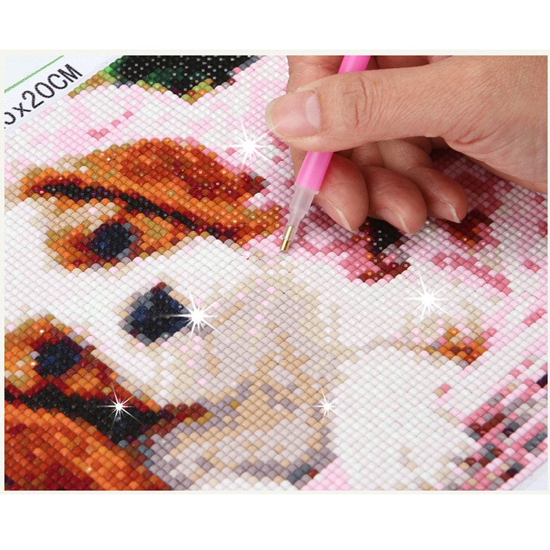 Pintura de Diamantes Cuadrados - Embroidery Rose Stitch reseña y precio