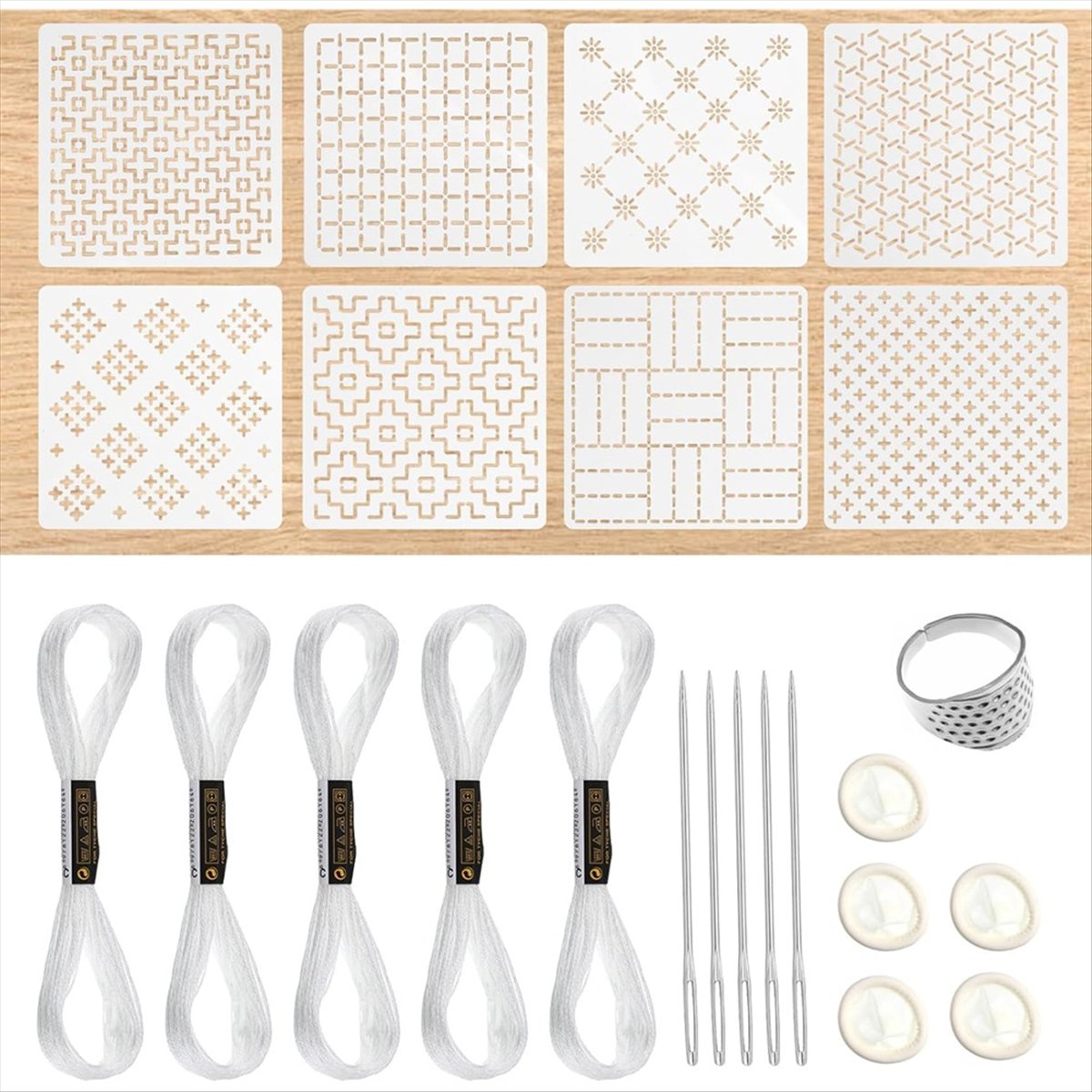 AT16 24 Uds. Kit de plantillas - Embroidery X Pattern reseña y precio