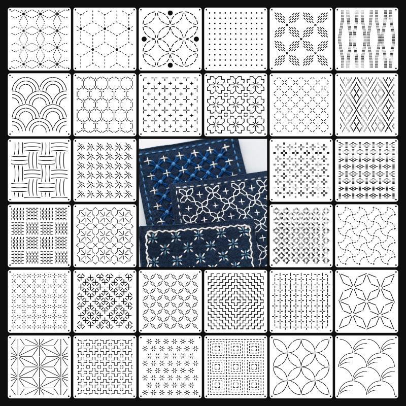Plantilla de bordado Sashiko,  - Embroidery Tools reseña y precio