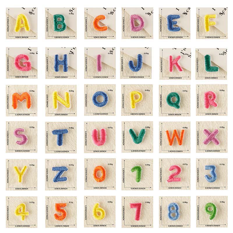 0-9 parches de números pequeño - Embroidery Letter M reseña y precio