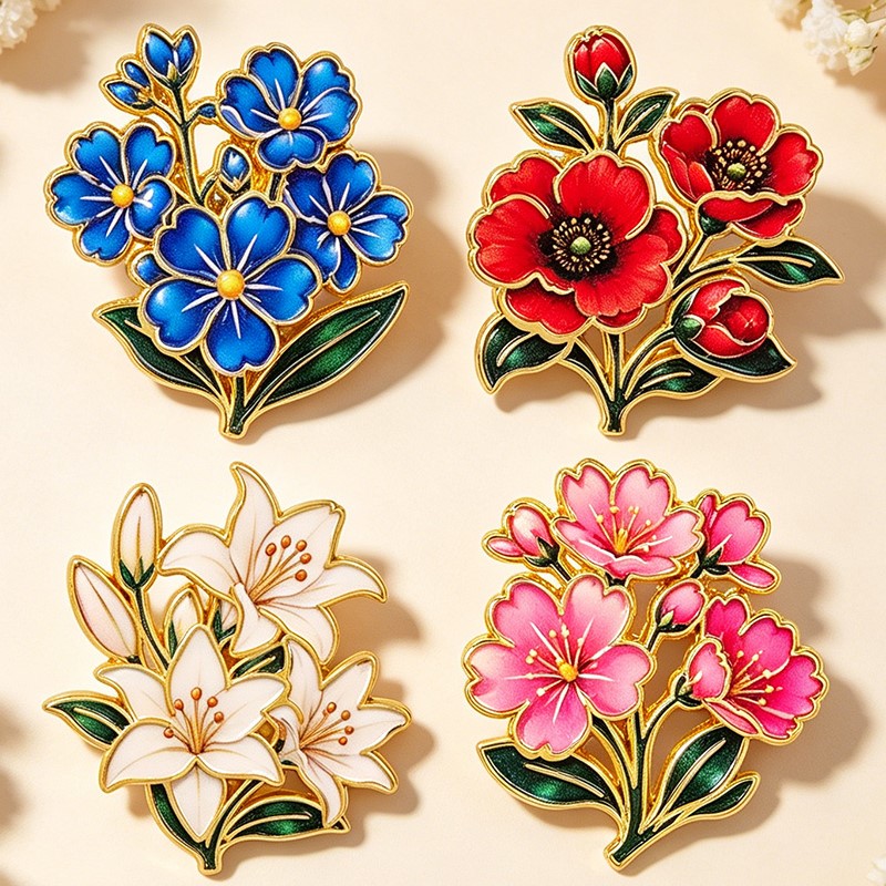 Bonito Broche de Esmalte Flora - Embroidery Outfit reseña y precio