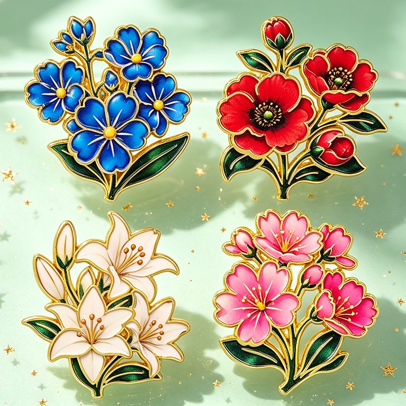 Bonito Broche de Esmalte Flora - Embroidery Outfit reseña y precio