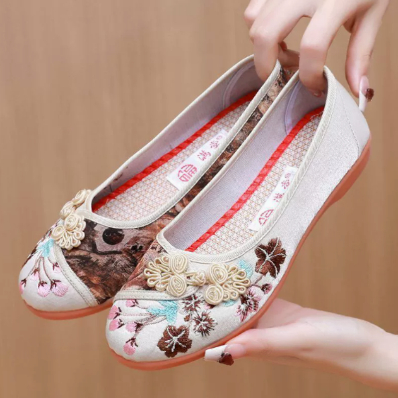Zapatos de lona de estilo chin - Embroidery Style reseña y precio