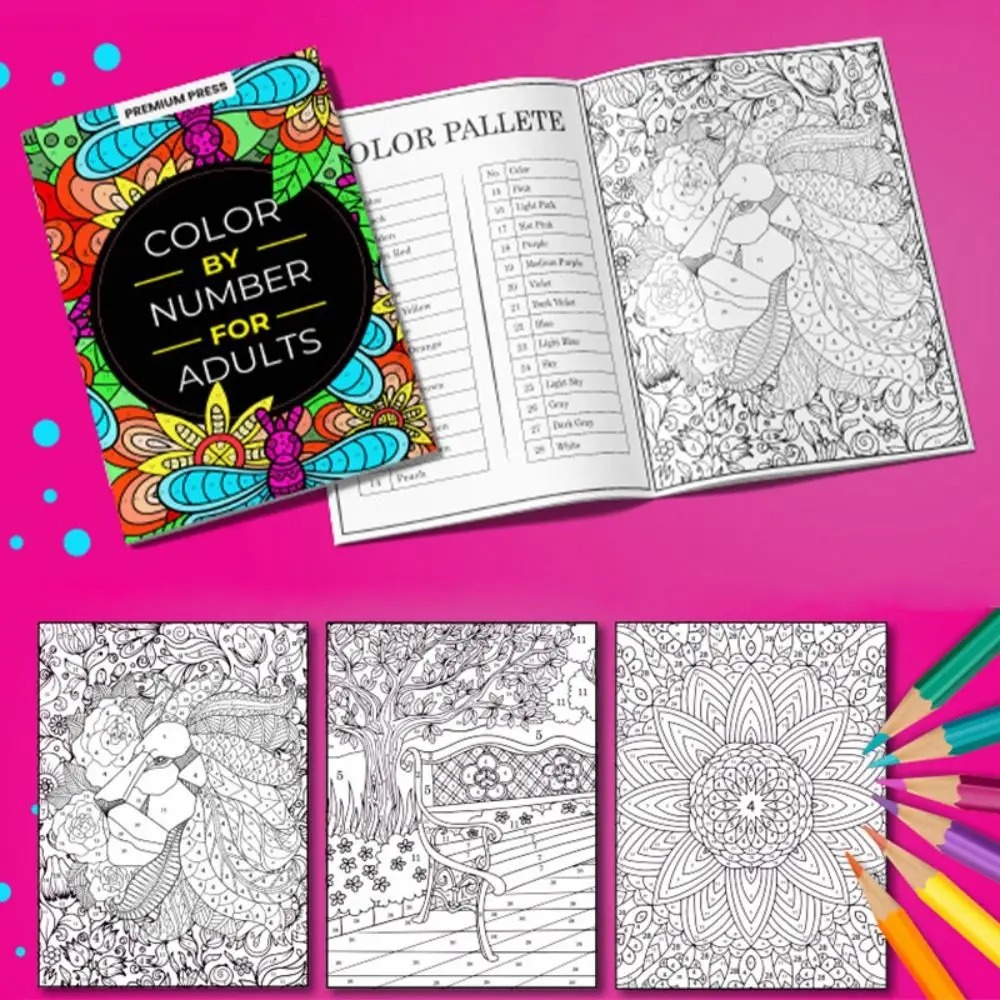 Libro de Colorear por Número d - Embroidery Translate reseña y precio