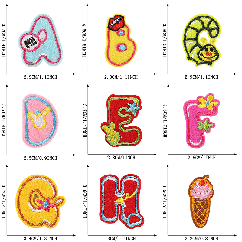 26 uds/juegos a granel parche  - Embroidery Letter M reseña y precio